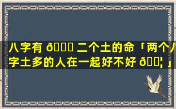 八字有 🐕 二个土的命「两个八字土多的人在一起好不好 🐦 」